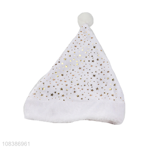 High quality white simple christmas hat christmas decoration