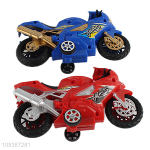 Hot selling multicolor plastic inertia motorcycle toys