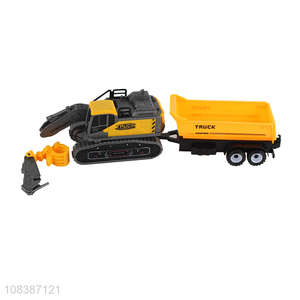 Hot selling plastic excavator toys inertia toys wholesale