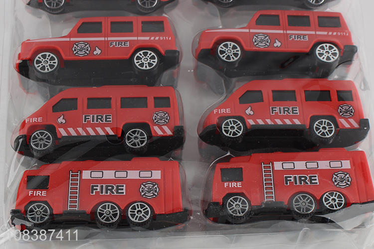 China products 10pieces plastic fire fighting truck model toys