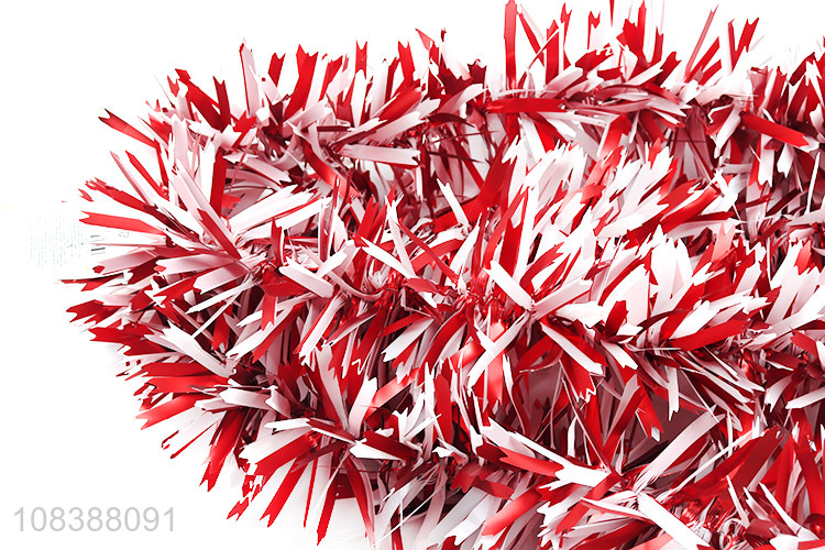 Popular design metallic Christmas tinsel garland party hanging decoration