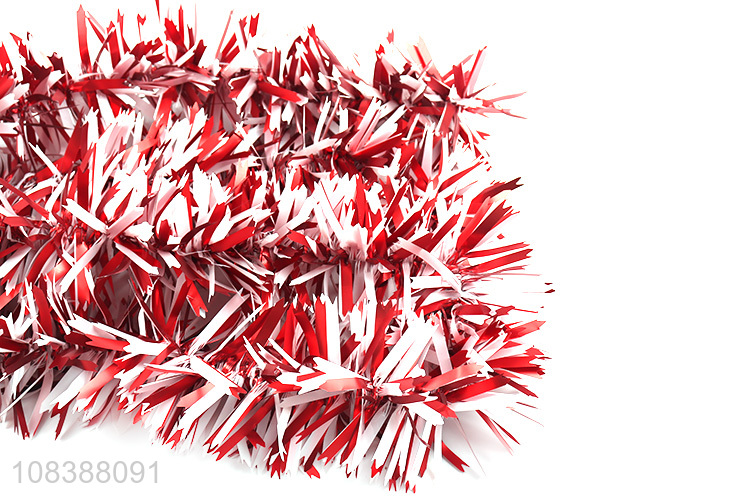 Popular design metallic Christmas tinsel garland party hanging decoration