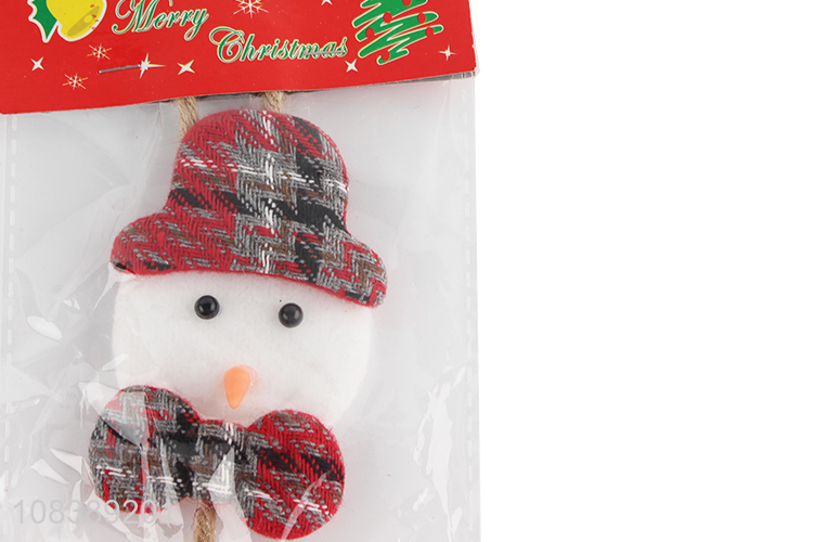 Cute Snowman Design Hanging Ornaments With Bell For Christmas