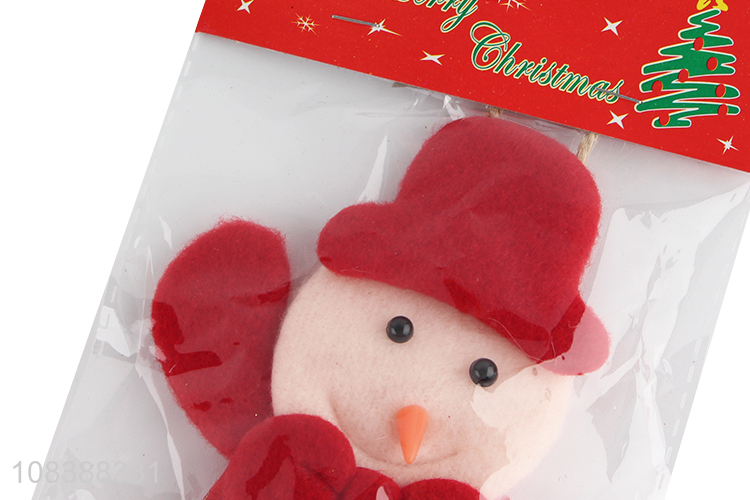 Custom Colorful Snowman Christmas Hanging Ornament With Bell