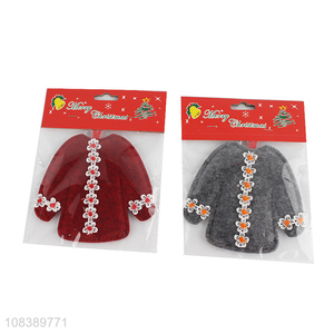 New Arrival Coat Shape Christmas Hanging Ornament Non-Woven Crafts
