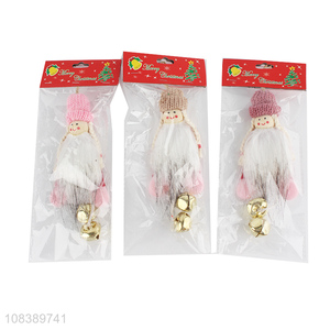 Good Sale Non-Woven Doll Christmas Ornaments With Bells