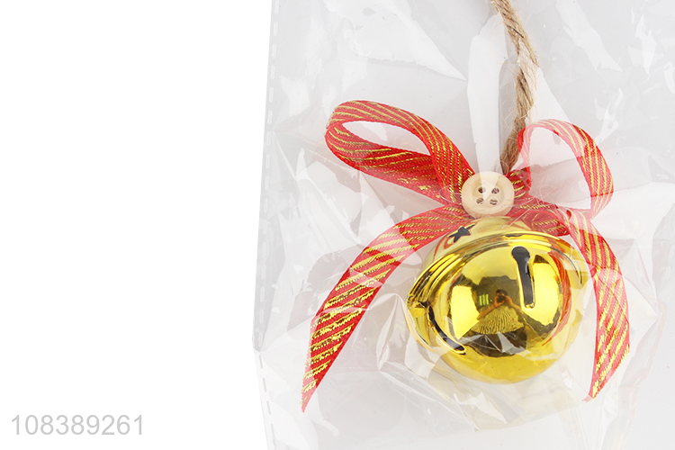 Custom Non-Woven Christmas Elk Hanging Ornament With Bell