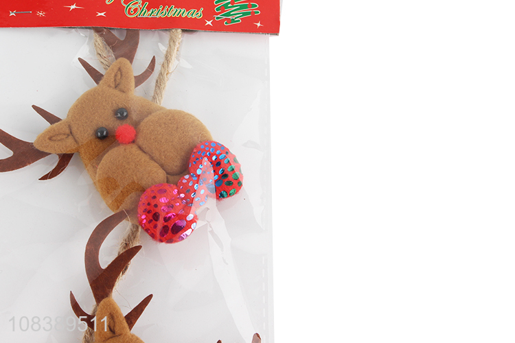 Custom Cute Christmas Elk String Hanging Ornament For Christmas Decoration