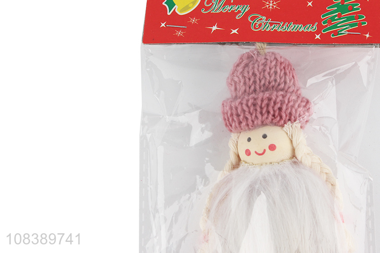 Good Sale Non-Woven Doll Christmas Ornaments With Bells
