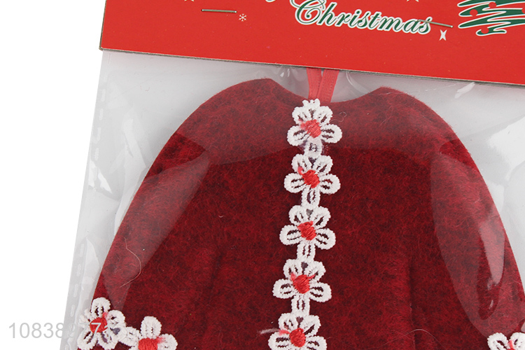 New Arrival Coat Shape Christmas Hanging Ornament Non-Woven Crafts