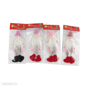 Hot Selling Christmas Decorations Non-Woven Doll Hanging Ornaments
