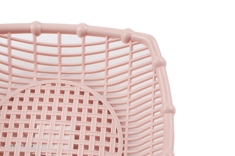 Good quality pp material rattan fruit basket woven plastic storage basket