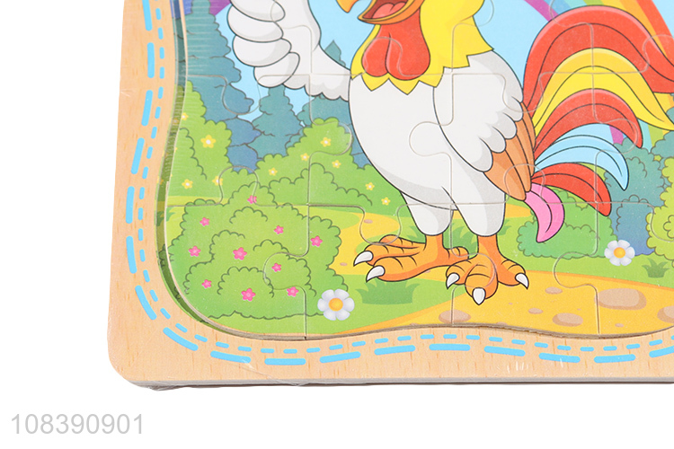 Hot Products Wooden Jigsaw Cartoon Rooster Puzzle For Sale