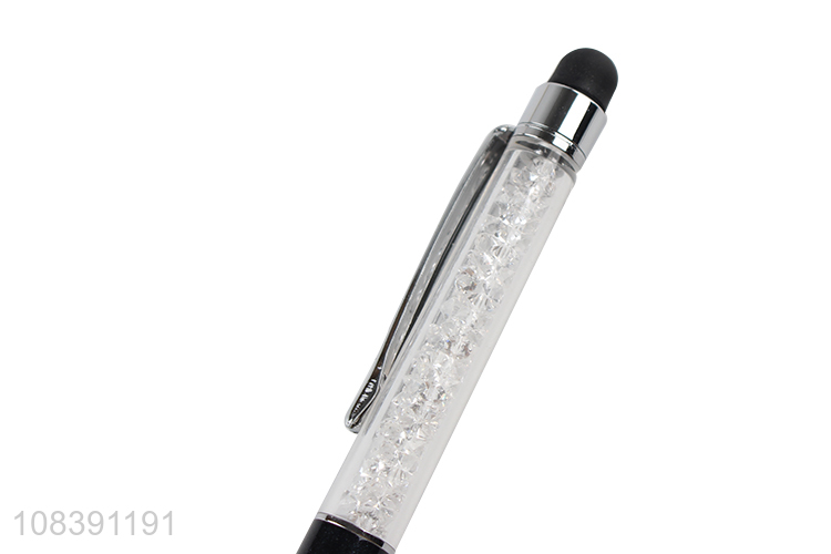 Bottom price student stationery metal ballpoint pen crystal rhinestone pen