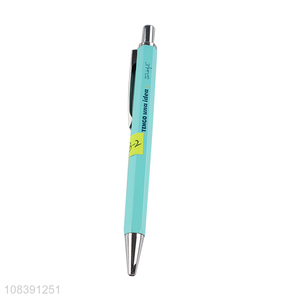 High quality office school metal pens press type metal ballpoint pens
