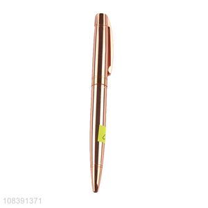 Wholesale office school stationery luxury rose gold metal ballpoint pen