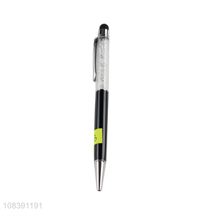 Bottom price student stationery metal ballpoint pen crystal rhinestone pen
