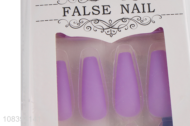 Bottom price full cover press on fake nails long coffin nail tips