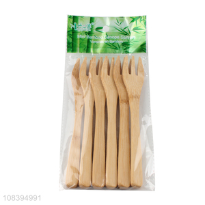 Yiwu market <em>disposable</em> bamboo <em>fork</em> kitchen tableware