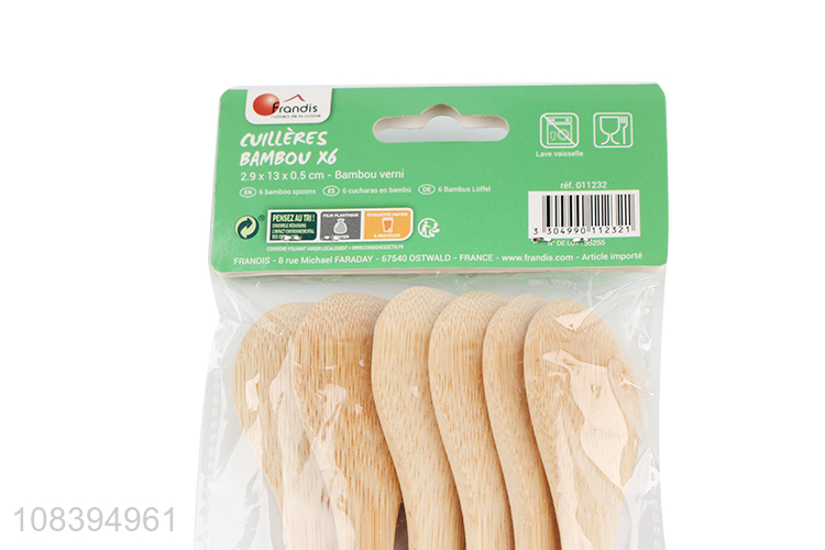 Low price food-grade disposable bamboo spoon wholesale