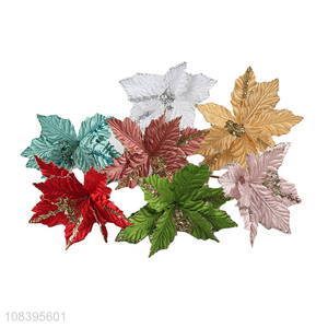 Hot selling multicolor crafts christmas flower wholesale