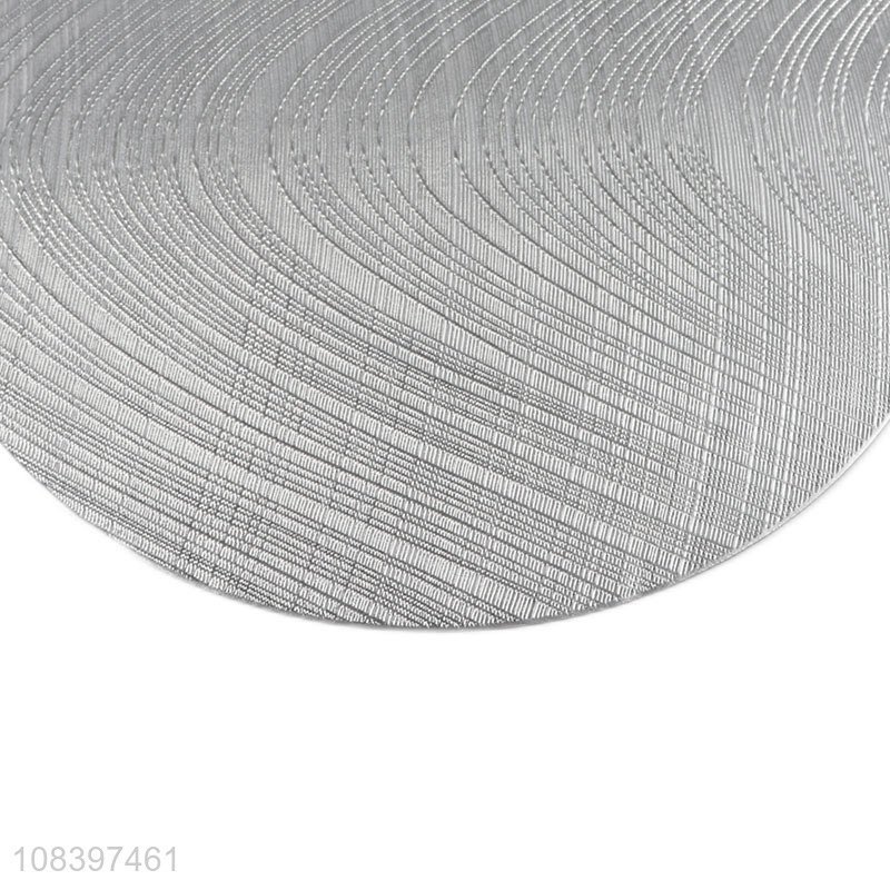 Factory supply round pvc placemat oil-proof washable table mat