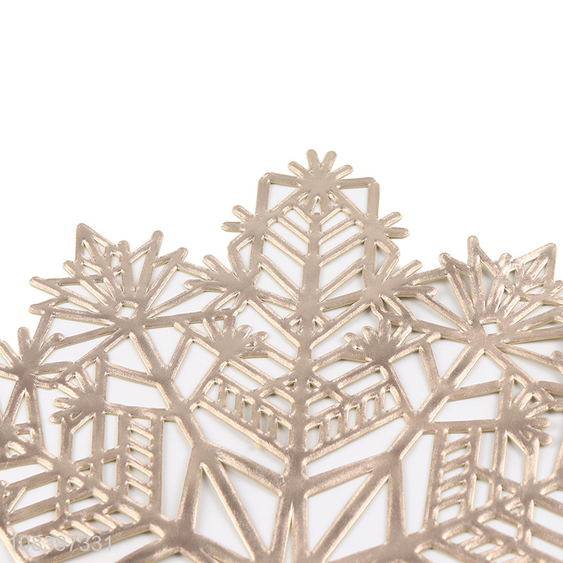 High quality snowflake shape placemat oil-proof pvc table mat