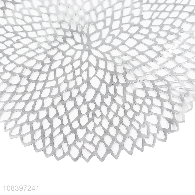 New-style pvc pressed vinyl metallic dining table placemats