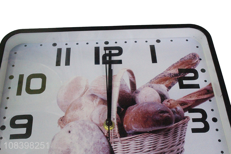 Good quality square wall clock plastic digital silent clock