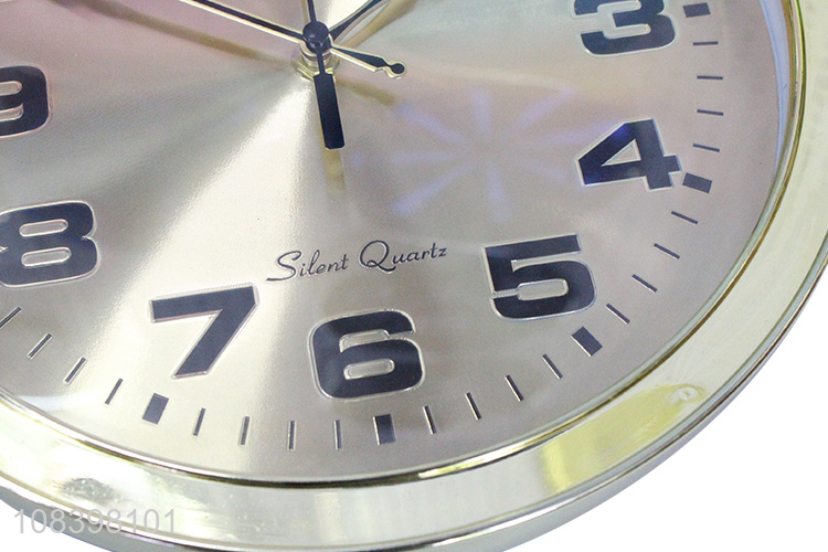 Hot selling metal silent hanging clock modern wall clock