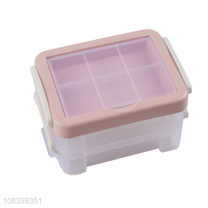 High quality plastic three-layer sewing box for sewing