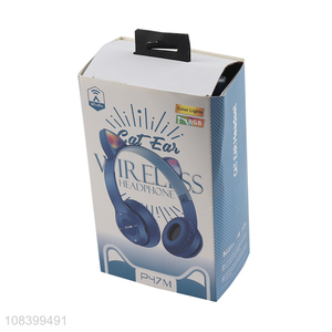 China supplier blue cartoon bluetooth music headphones for sale