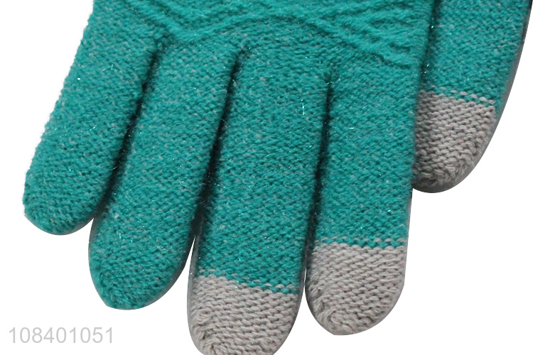 China wholesale acrylic winter women warm gloves