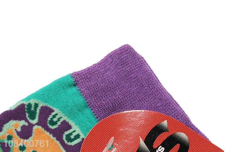 Fashion products printed cotton breathable socks for sale