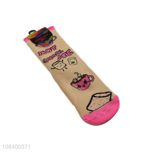 Factory supply cartoon printed cute fashion girls socks for sale