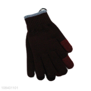 Factory price acrylic warm winter gloves for sale