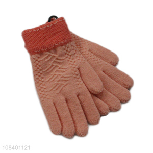 Most popular fashion warm acrylic gloves for ladies