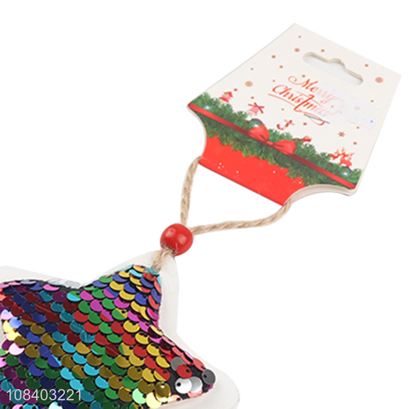 Online wholesale colourful star shape christmas hanging ornaments