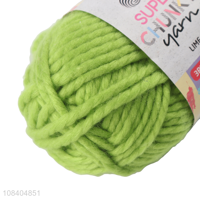 Hot selling green polyester knitting yarn for handmade