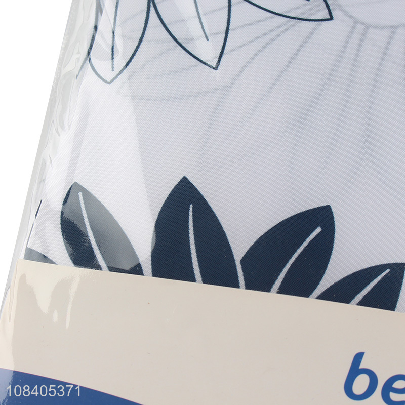 Wholesale printed water repellent PE shower curtain set for bathroom