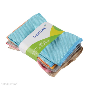 Promotional 5 pieces multi-function absorbent microfiber cleaning towels