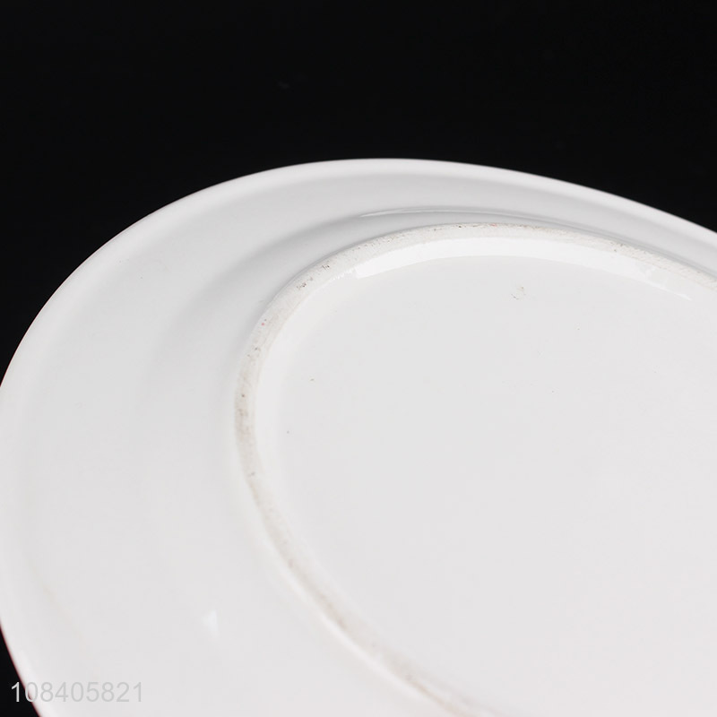 Good quality 8inch ceramic white tableware plate for sale