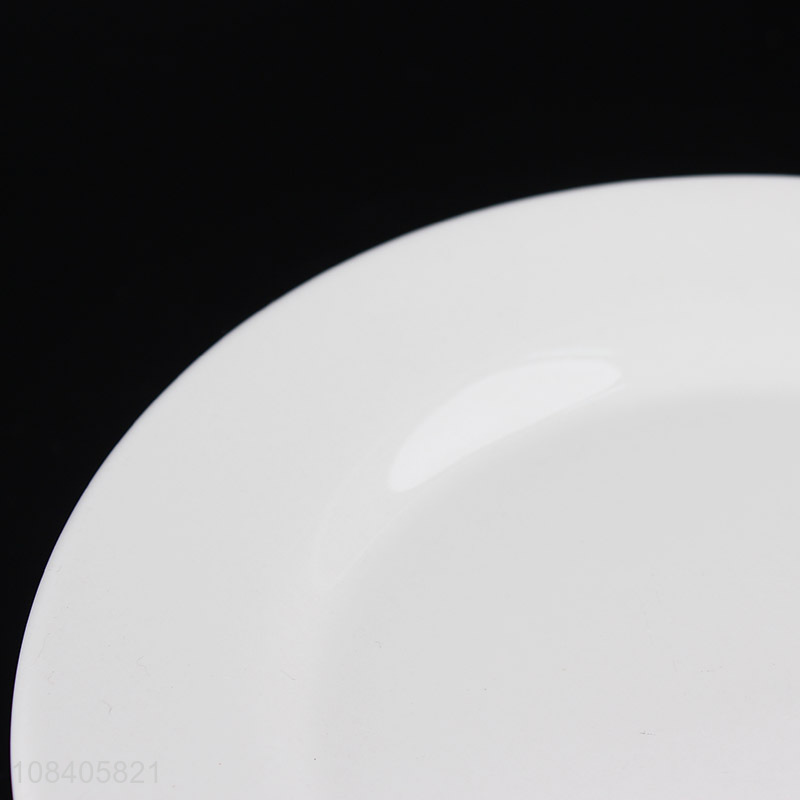 Good quality 8inch ceramic white tableware plate for sale