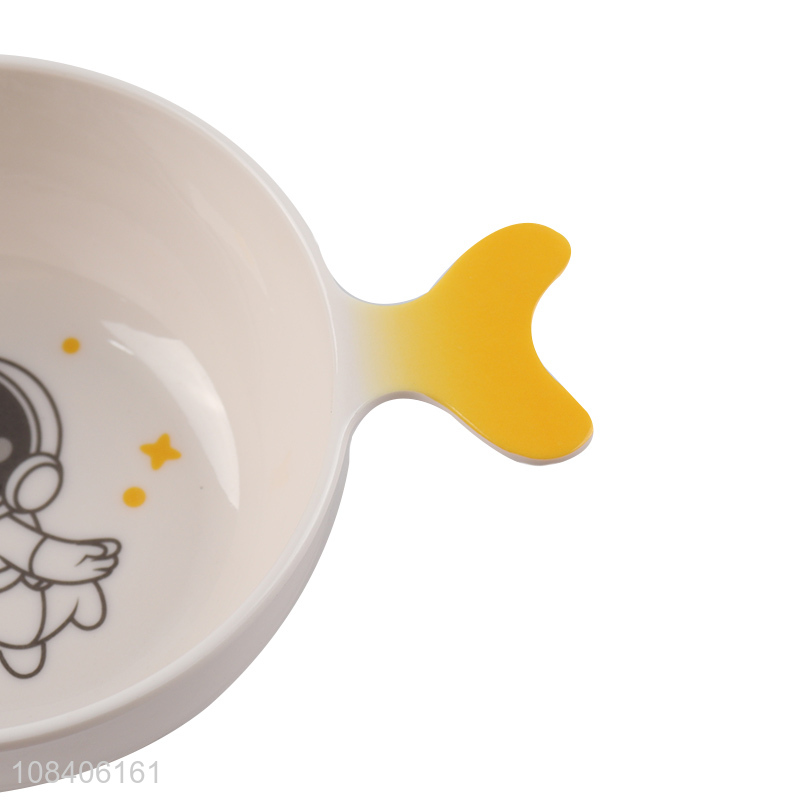 High quality creative cartoon melamine bowl with handle