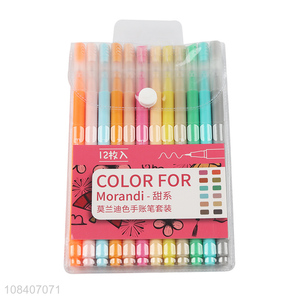 Factory direct sale 12colors non-toxic <em>watercolor</em> pen