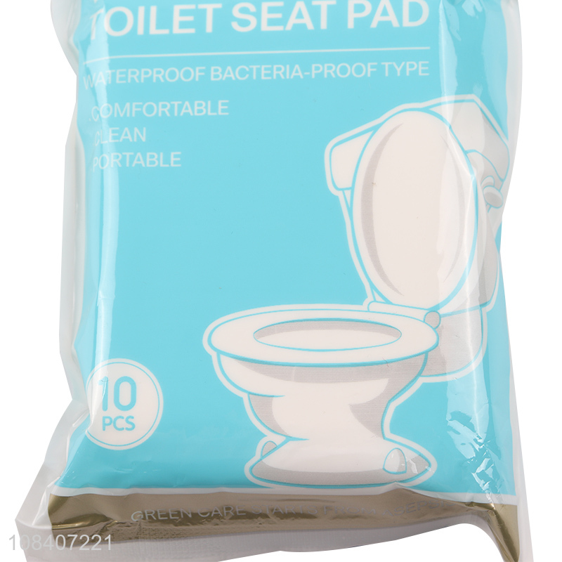 Hot sale 10 pieces disposable thickened toilet seat cover pads for travel
