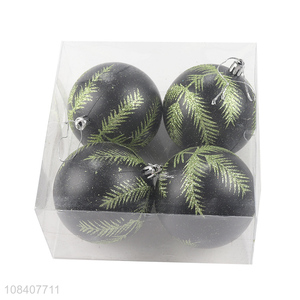Yiwu festival supplier 4pcs christmas balls party hanging ornaments