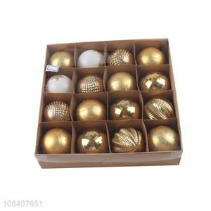 Yiwu wholesale 16pcs christmas balls christmas tree ornaments