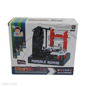 Best selling kids gift DIY assemble 3D puzzle marble run toy with sound