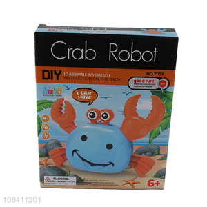 Wholesale battery operated DIY assemble crab robot toy for kids children